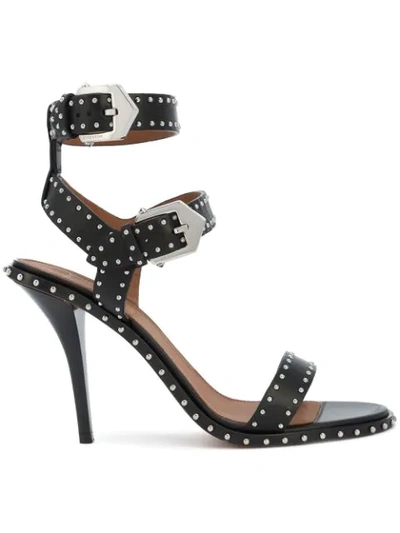Givenchy Elegant Studded High 100mm Sandal, Black
