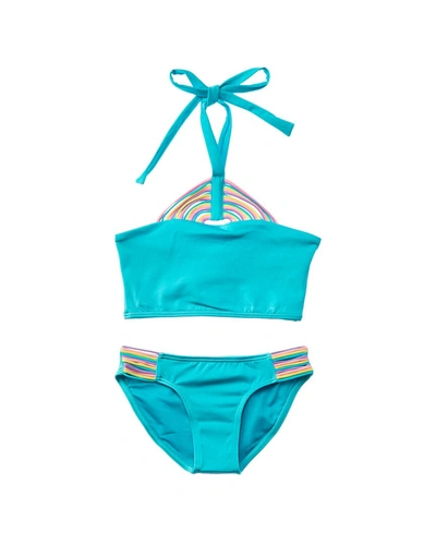 Peixoto Kids'  2pc Amelia Bikini Set In Blue