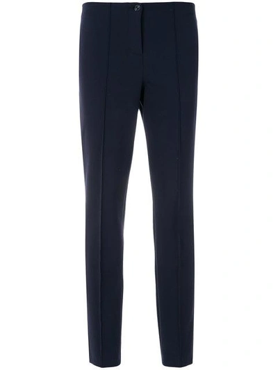 Cambio Tailored Fitted Trousers In Blue