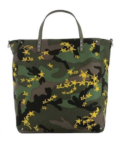 Valentino Garavani Green Fabric Handle Bag