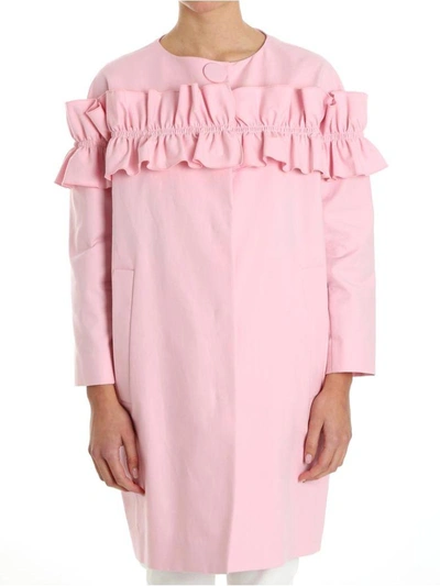 Boutique Moschino Cotton Blend Jacket In Pink