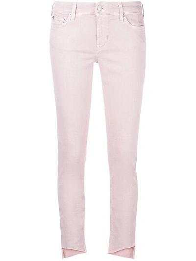 7 For All Mankind Pyper Cropped Jeans - Pink