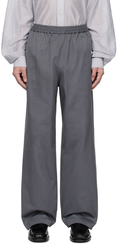 Acne Studios Cotton Trousers In Grey