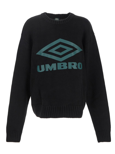 Umbro Logo Crewneck Sweater In Black