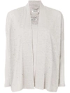 Max & Moi Beaded Cardigan In Neutrals