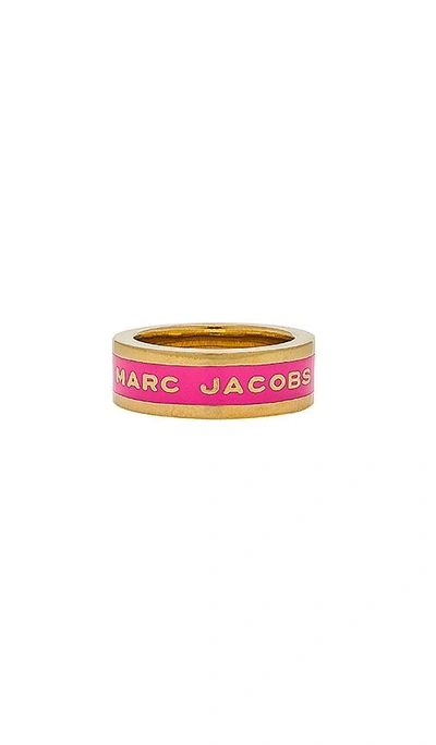 Marc Jacobs Band Ring In Metallic Gold
