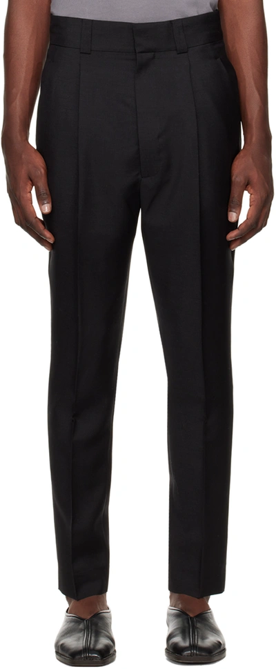 Fear Of God Mens Black Eternal Mid-rise Tapered-leg Wool Trousers In Nero
