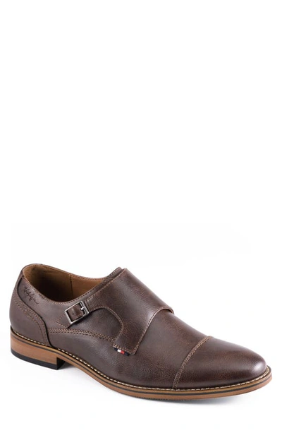 Tommy Hilfiger Bretter Monk Strap Shoe In Dark Brown