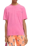 Scotch & Soda Relaxed Fit Artwork T-shirt In Pink