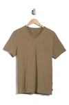 Lucky Brand V-neck Burnout T-shirt In Military Olive