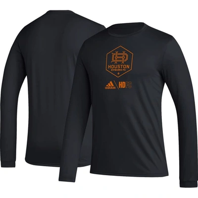 Adidas Originals Adidas Black Houston Dynamo Fc Icon Long Sleeve T-shirt