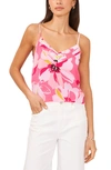 1.state Pintuck V-neck Camisole In Meadow Pop Pink