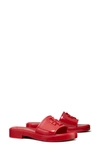 Tory Burch Eleanor Jelly Slide Sandal In Tory Red
