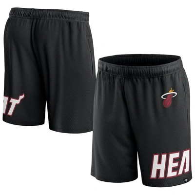 Fanatics Branded Black Miami Heat Free Throw Mesh Shorts