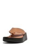 Fitflop F-mode Platform Sandal In Latte Tan