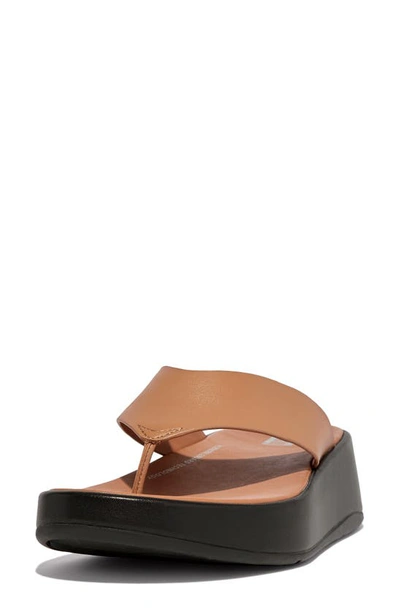 Fitflop F-mode Platform Sandal In Latte Tan