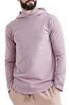Goodlife Sunfaded Micro Terry Hoodie In Mauve