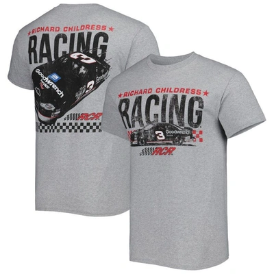 Checkered Flag Heather Gray Richard Childress Racing Goodwrench Two-sided Car T-shirt