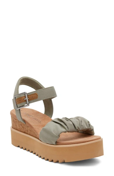 Toms Diana Platform Wedge Sandal In Gray