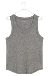 Madewell Whisper Cotton Tank In Heather Iron