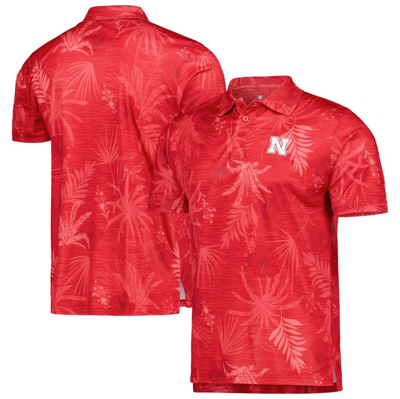 Colosseum Scarlet Nebraska Huskers Palms Team Polo