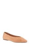 Birdies Goldfinch Pointed Toe Flat In Tan Suede