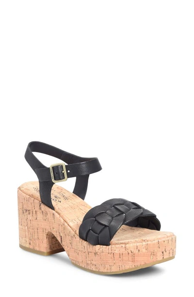 Kork-ease Tatiana Ankle Strap Platform Sandal In Black F/ G