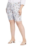 Nydj Briella Floral Print Bermuda Shorts In Becca Bouquet