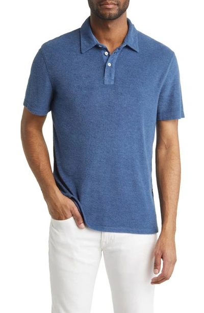 Rails Rhen French Terry Polo In Ensign Blue