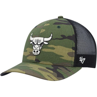 47 '  Camo/black Chicago Bulls Trucker Snapback Hat