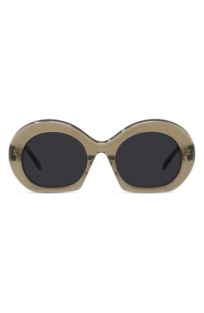 Loewe Curvy 55mm Gradient Round Sunglasses In Sdkgrn/smk