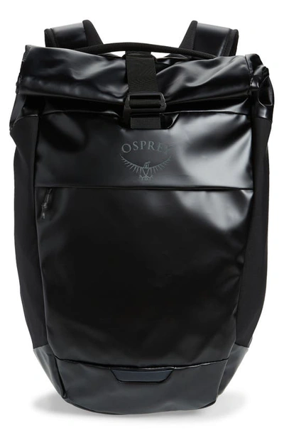 Osprey Transporter Roll Top Backpack In Black