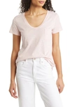 Caslon Rounded V-neck T-shirt In Pink Lotus