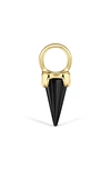 Maria Tash Black Moissanite Spike Charm In Gold