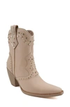 Zigi Angola Studded Western Boot In Pink Leather