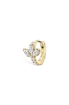 Maria Tash Diamond Lotus Eternity Hoop Earring In Yellow