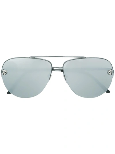 Cartier Aviator Sunglasses In Metallic