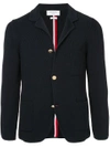 Thom Browne Rwb Intarsia Milano Stitch Sport Coat In Blue