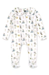 Paper Cape Baby Girls One Piece Peter Pan Collar Pima Cotton, Footie Pajama In Fairytale Print