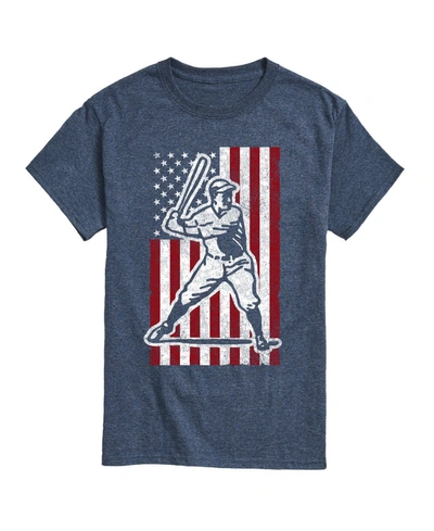 Airwaves Men's Flag Baseball Short Sleeve T-shirt In Blue