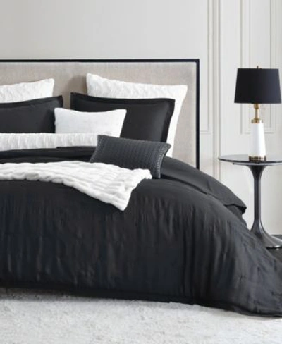 Karl Lagerfeld Silky Cloud 3 Piece Comforter Set, King In Black