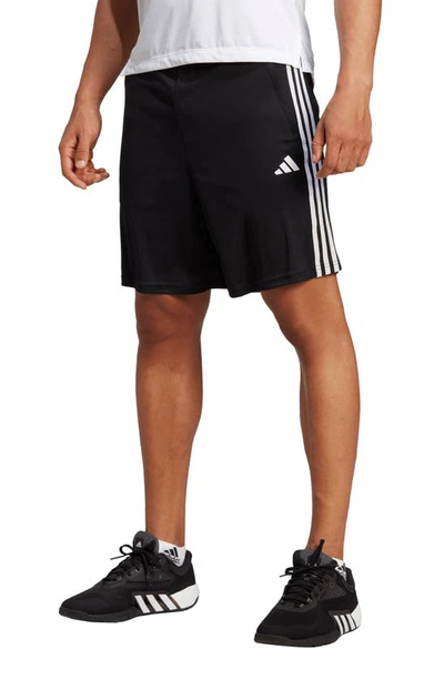 Adidas Originals Aeroready Training Essentials Athletic Shorts In Black/ White