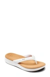 Reef Women's Cushion Cloud Slip On Thong Platform Sandals Women's Shoes In White/tan