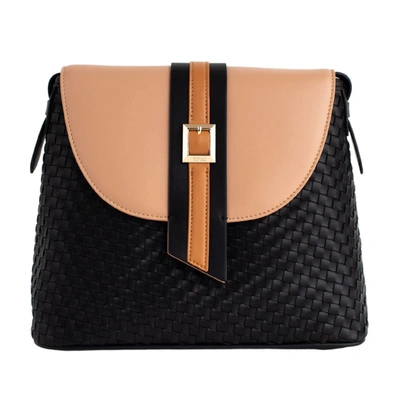 Gunas New York Kate Microfiber Crossbody Bag In Black