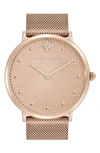 Olivia Burton Women's Celestial Ultra Slim Carnation Gold-tone Steel Watch 40mm In Rose Gold
