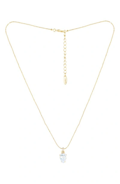 Ettika Thin And Delicate Cubic Zirconia Pendant Necklace In Gold