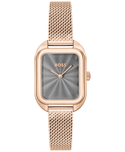 Hugo Boss Women's Balley Quartz Ionic Plated Carnation Rose Gold-tone Steel Watch 25mm In Assorted-pre-pack