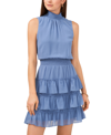 1.state Smocked Mini Dress In Blue