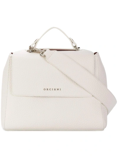 Orciani Bozy Logo Shoulder Bag In White