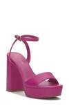 Vince Camuto Pendry Ankle Strap Platform Sandal In Virtual Pink Baby Sheep